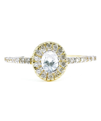 Engagement ring 8k white stones classic