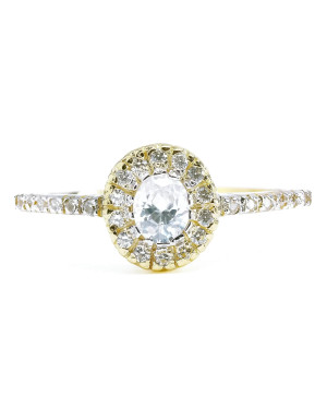 Engagement ring 8k white stones classic