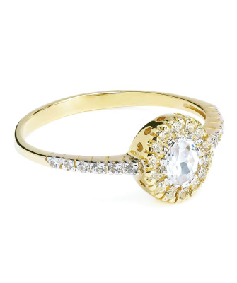 Engagement ring 8k white stones classic