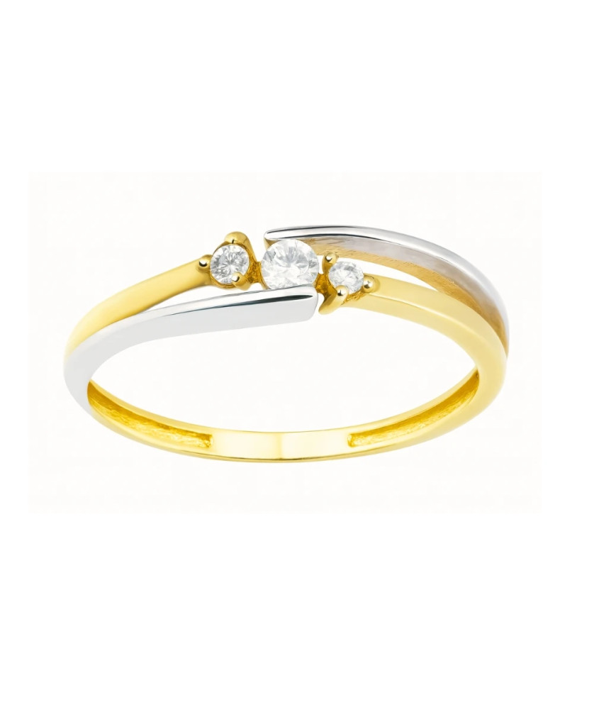 Delicate gold ring zirconia 8k