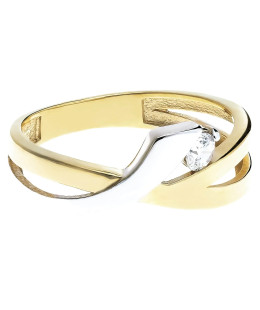 Ring 8k interwoven two colors of gold