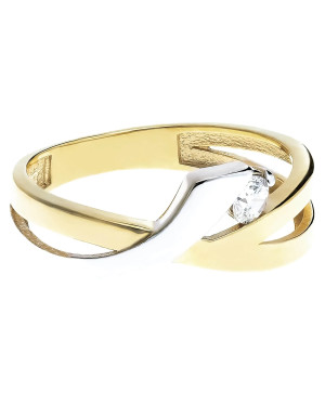 Ring 8k interwoven two colors of gold