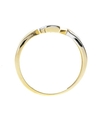 Ring 8k interwoven two colors of gold