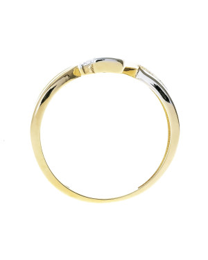 Ring 8k interwoven two colors of gold