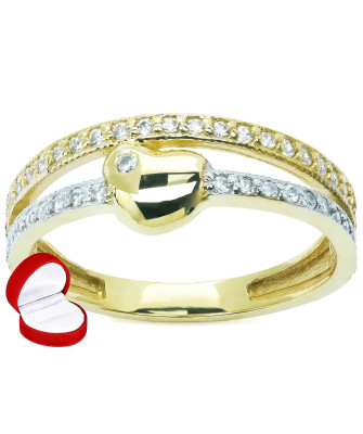 Shiny ring convex heart 8k