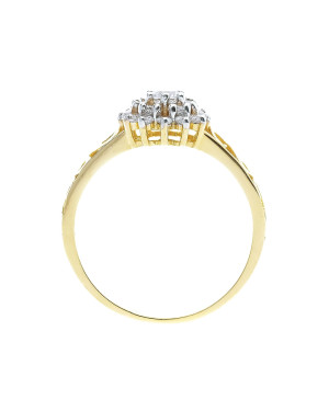 Filigree flower ring gold 8k