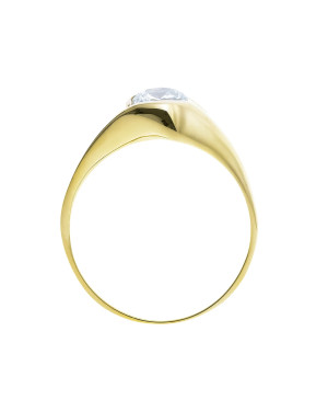 Ring with a large stone gold 8k