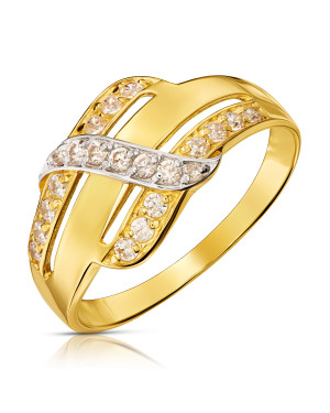 Wide ring interwoven pattern zirconia 8k
