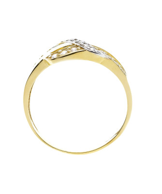 Wide ring interwoven pattern zirconia 8k