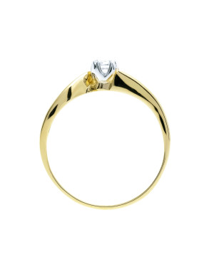 Delicate 8k gold classic engagement ring