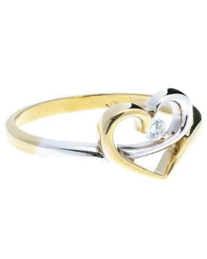 Engagement ring intertwined heart 8k