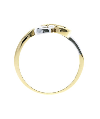 Pierścionek zaręczynowy przeplatane serce 8k