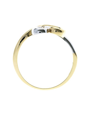 Engagement ring intertwined heart 8k