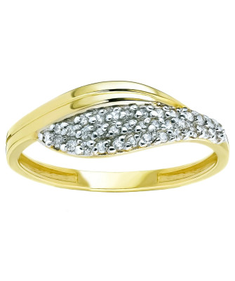 Gold ring with stones 8k