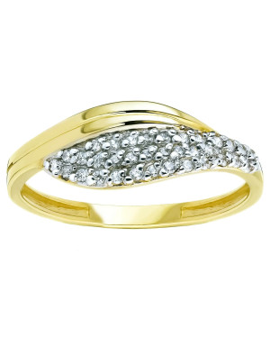 Gold ring with stones 8k