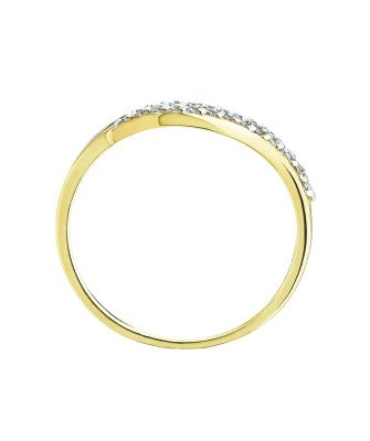 Gold ring with stones 8k