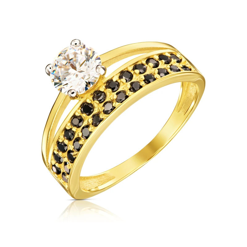Gold ring WHITE STONES P3.1600c | GoldJewellery Gold ring WHITE STONES P3.1600c | GoldJewellery