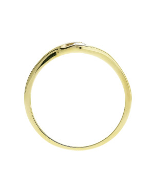Delicate ring with a white stone