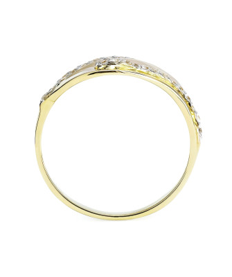 Wide gold ring zirconia 8k