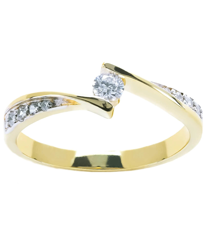 Delicate ring with 8k stones