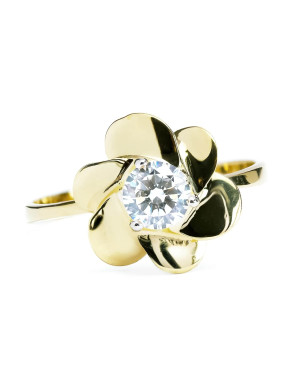 Ring stone in flower gold 8k