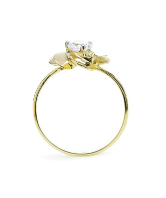 Ring stone in flower gold 8k