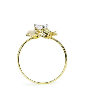 Ring stone in flower gold 8k