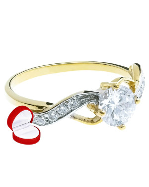 Engagement ring large stone cubic zirconia