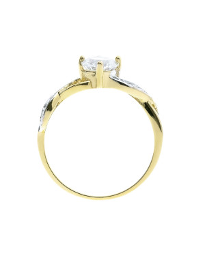 Engagement ring large stone cubic zirconia