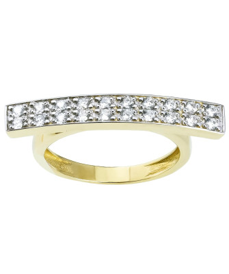 Gold ring 8k unusual shape with stones