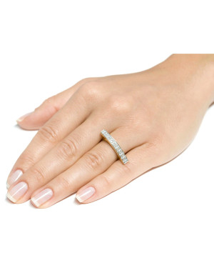 Gold ring 8k unusual shape with stones