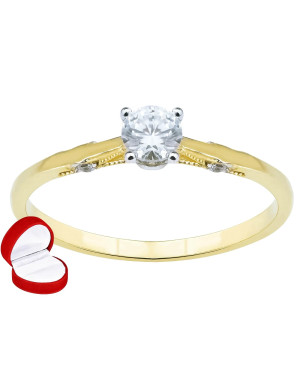 Minimalist engagement ring with cubic zirconia 8k