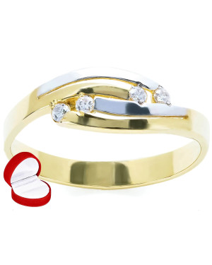 Ring 8k with delicate stones