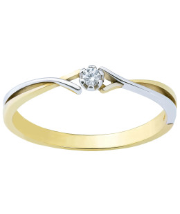 Minimalist ring with cubic zirconia 8k