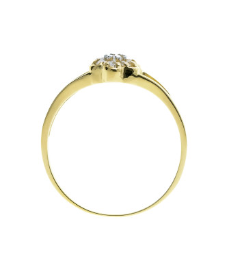 Engagement ring flower gold 8k