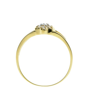 Engagement ring flower gold 8k