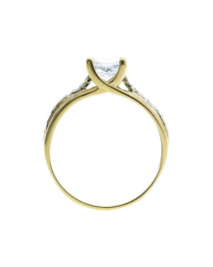 Engagement ring white stones 8k