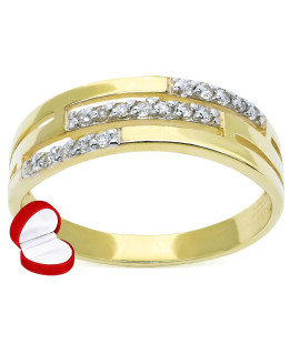 Ring with cubic zirconia 8k