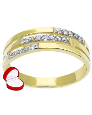 Ring with cubic zirconia 8k