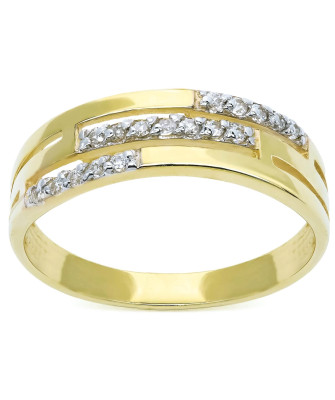 Ring with cubic zirconia 8k