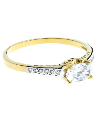 Gold engagement ring 8k filigree