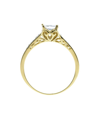 Gold engagement ring 8k filigree