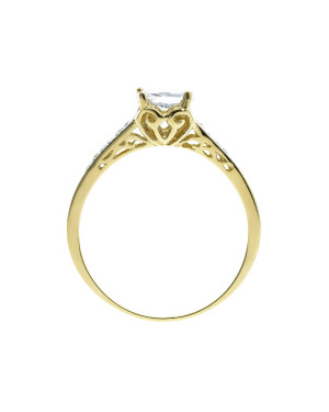 Gold engagement ring 8k filigree