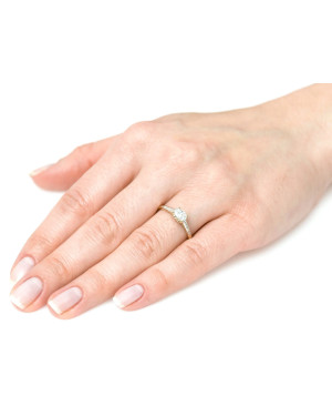 Gold engagement ring 8k filigree