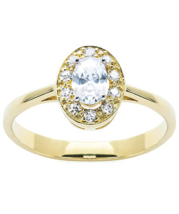 Oval stone engagement ring