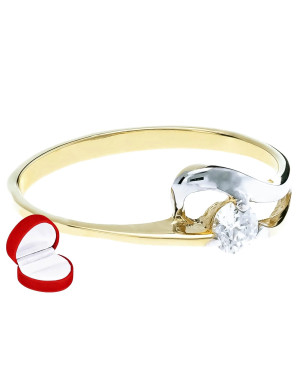 Gold ring with stone 8k
