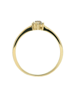 Delicate flower engagement ring 8k