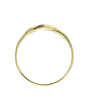 Delicate ring interwoven with white zirconia