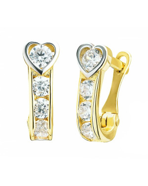 Earrings for a girl for communion with cubic zirconia 8k test