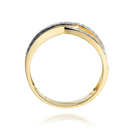 Gold ring with diamond EY-215 black diamonds | GoldJewellery